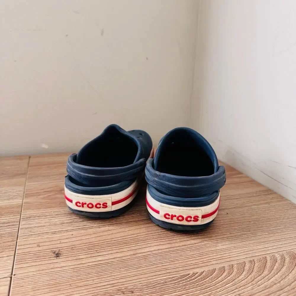 Crocs Crocband Navy Blue Slip On Clogs Kids Size 12